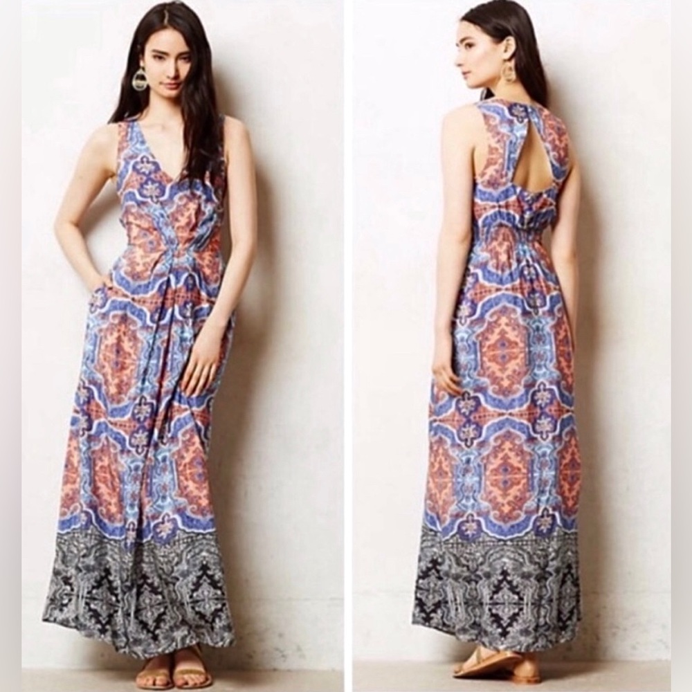 Elegant Multicolor Maxi Dress